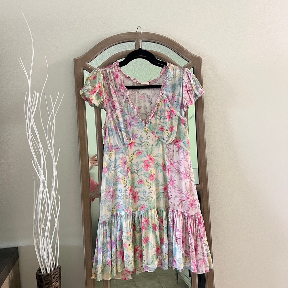 LoveShackFancy Pink Floral Dress